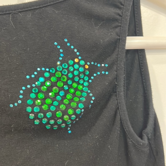 RARE Miss Sixty Luxury Rhinestone Beetle Tank - Picture 2 of 5